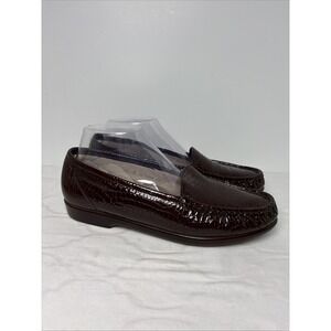 SAS Tripad Comfort Brown Croc Simplify Loafers Women Size 10 M Slip On Shoes